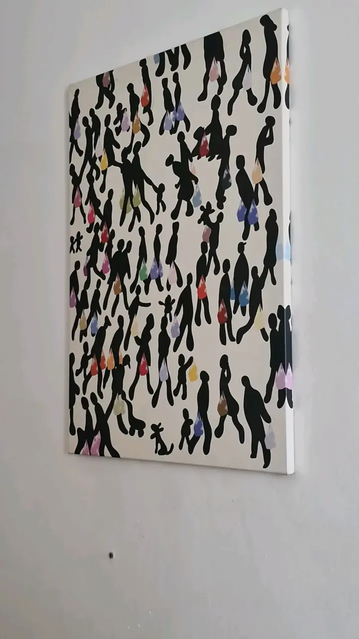 Cuadro decorativo con figuras abstracta. IKEAs