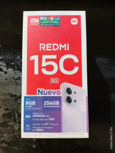 Smartphone Xiaomi Redmi 15C 5G 256GB Negro - miniatura 1