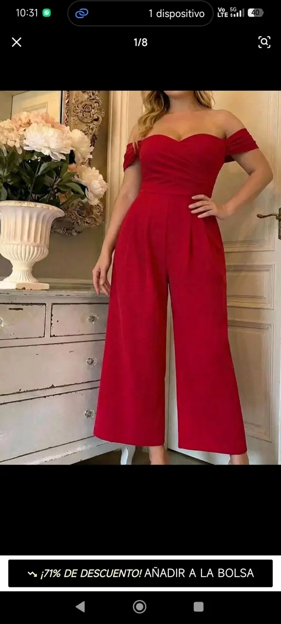 Enterito rojo elegante para mujer - 2