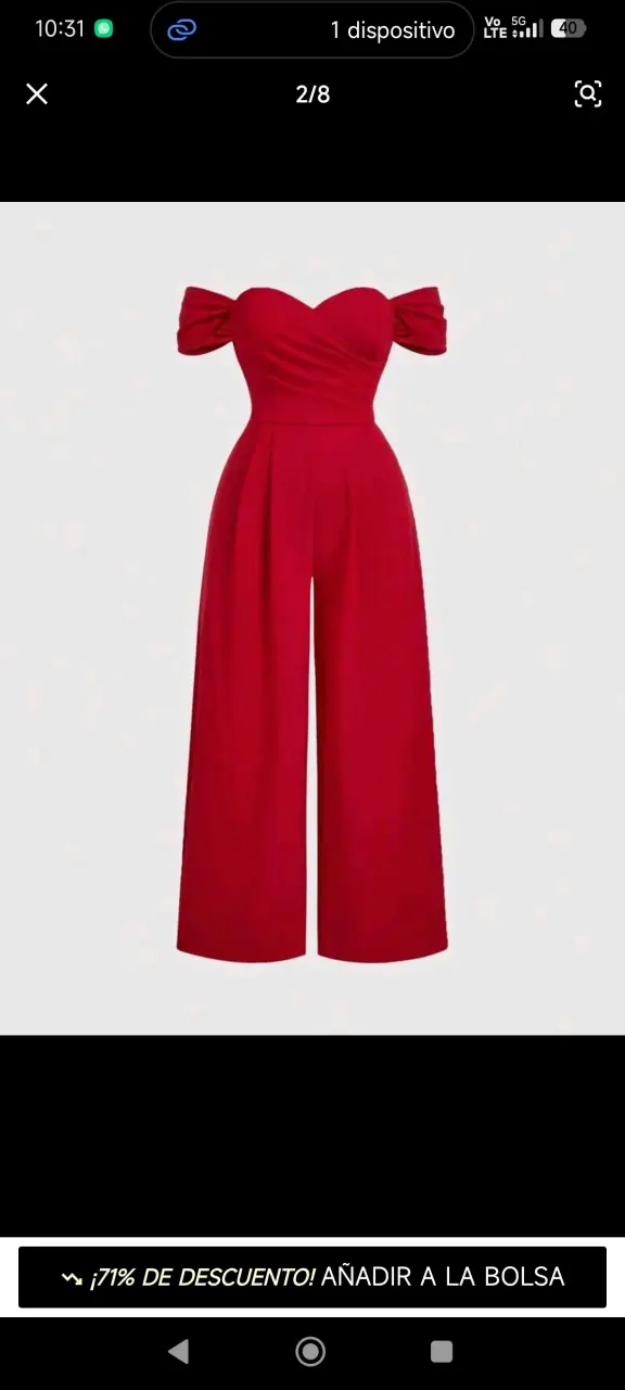 Enterito rojo elegante para mujer - 3