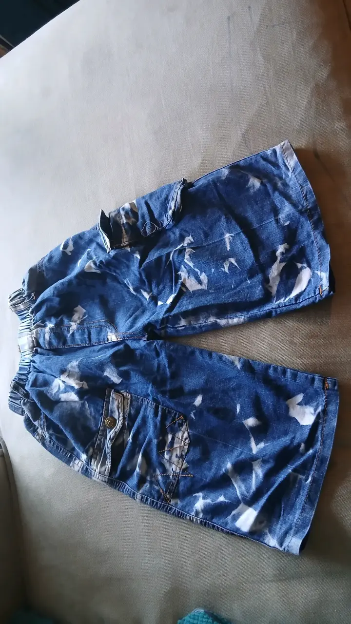 Pantalones cortos de mezclilla+chalas para niños - 1