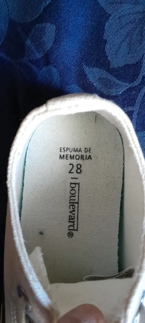 Zapatillas blancas de lona para niños talla 28 - 3
