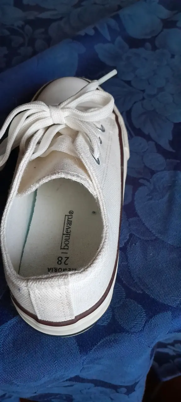 Zapatillas blancas de lona para niños talla 28 - 4