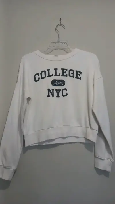 Polerón blanco College NYC para niña - miniatura 1