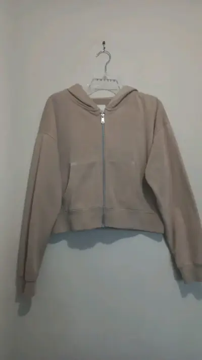 Polerón con capucha beige - miniatura 1