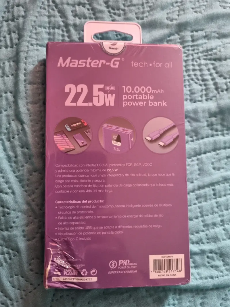Power Bank Master-G 10000mAh 22.5W - 2