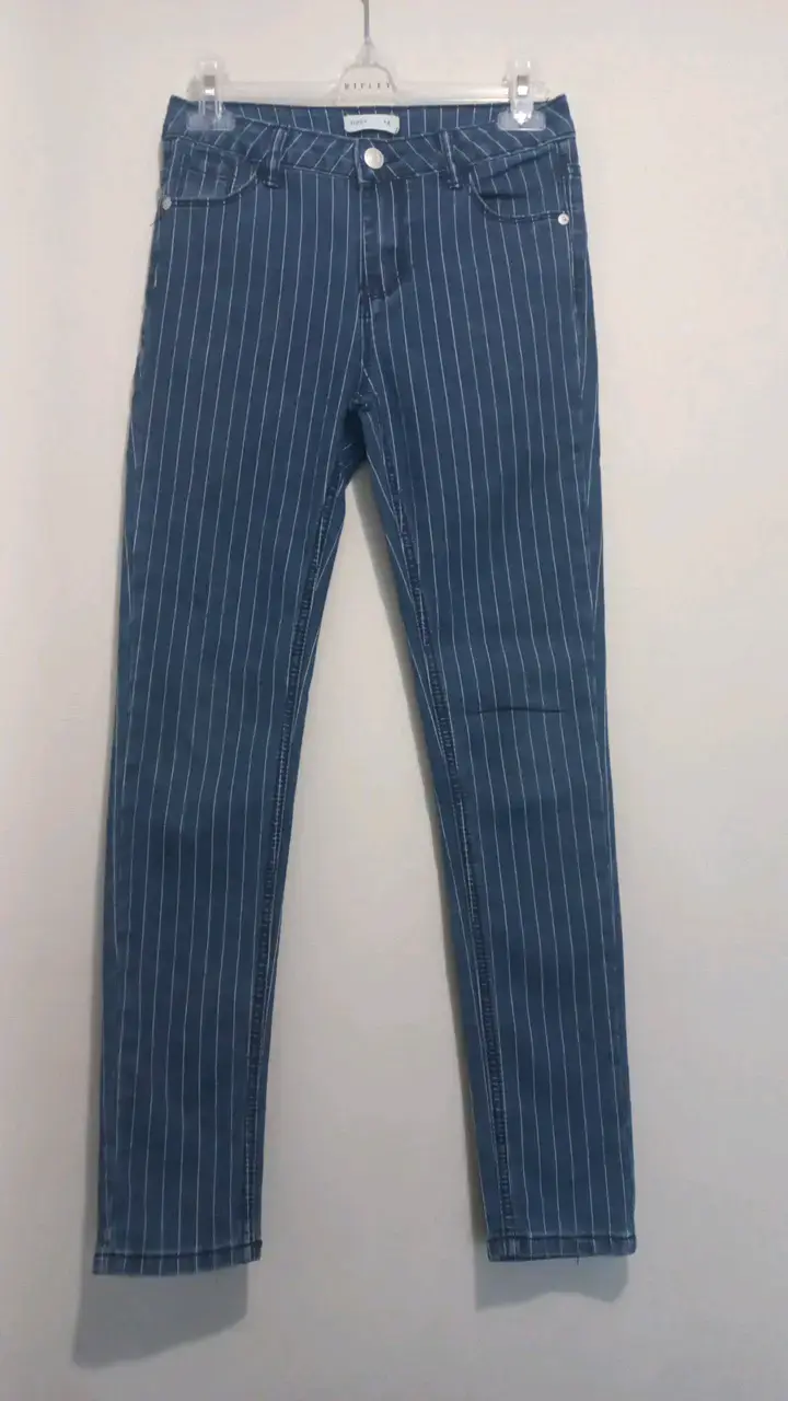 Pantalón de mezclilla a rayas para niña - 1