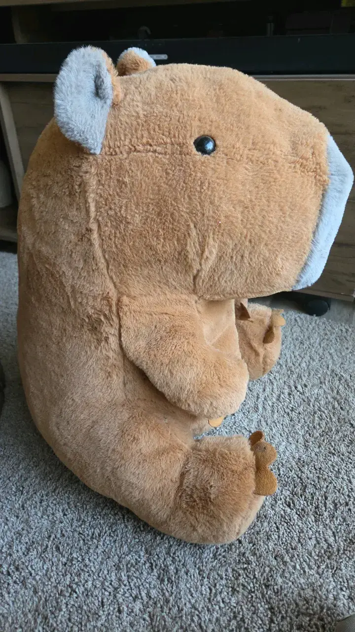 Peluche grande de hipopótamo marrón - 2