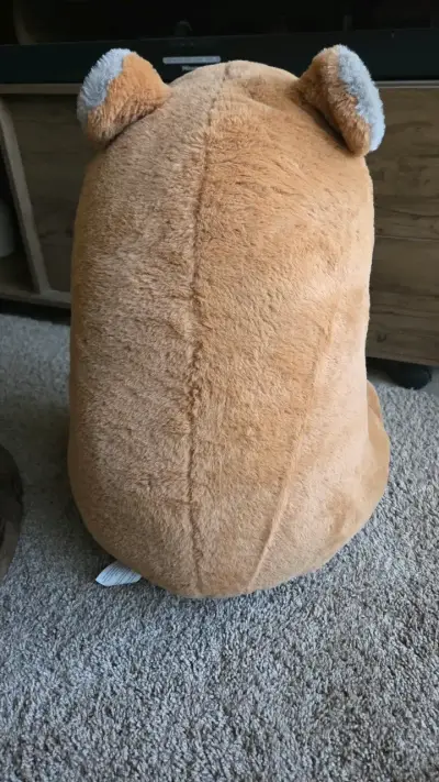 Peluche grande de hipopótamo marrón - miniatura 3