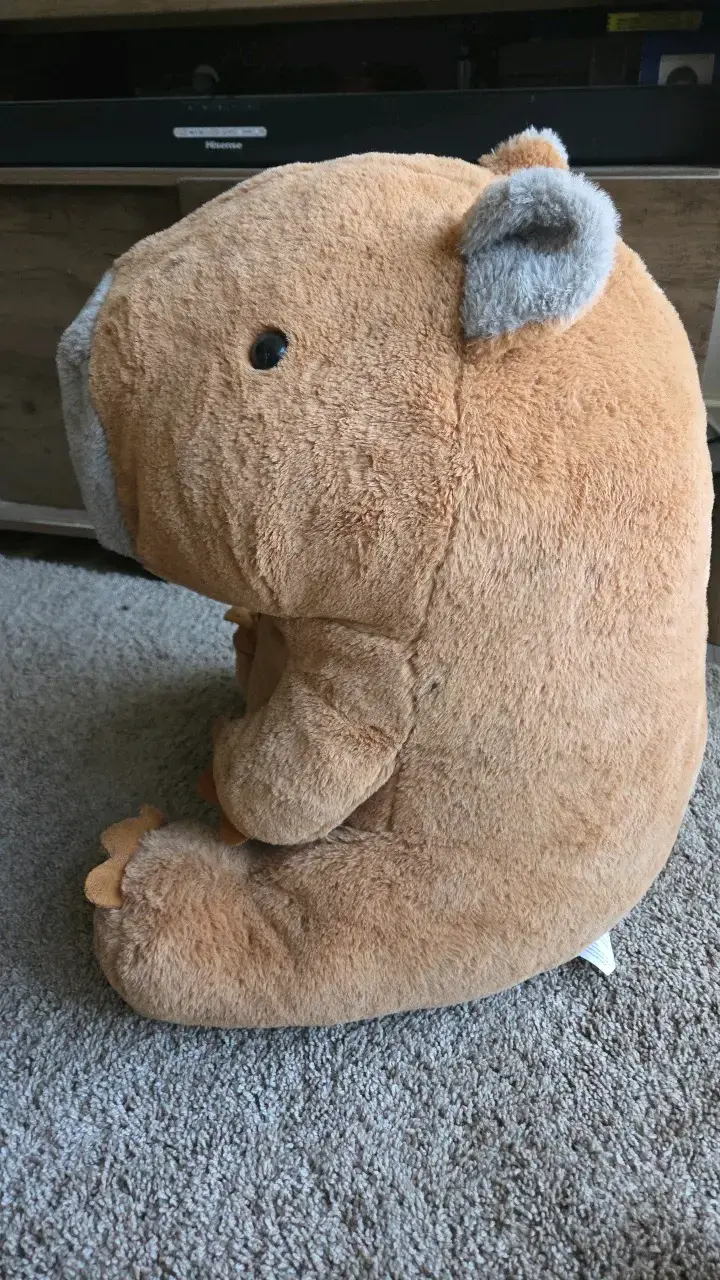 Peluche grande de hipopótamo marrón - 4