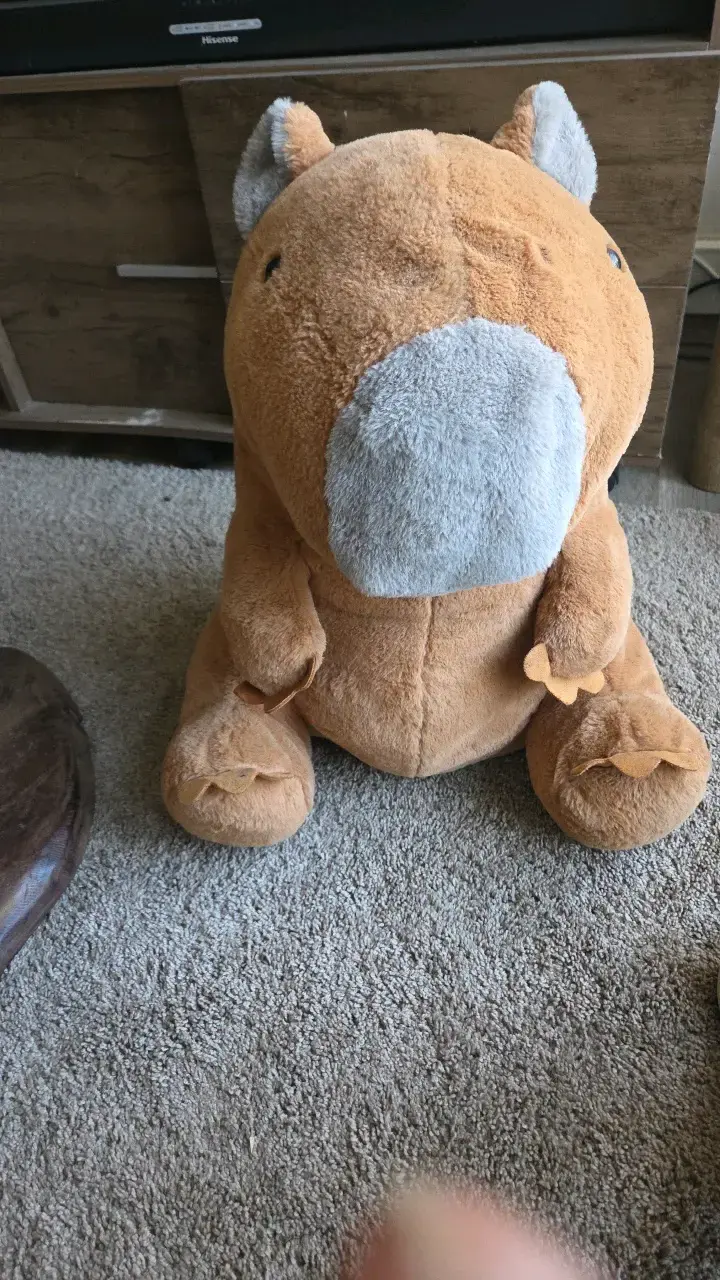 Peluche grande de hipopótamo marrón - 5