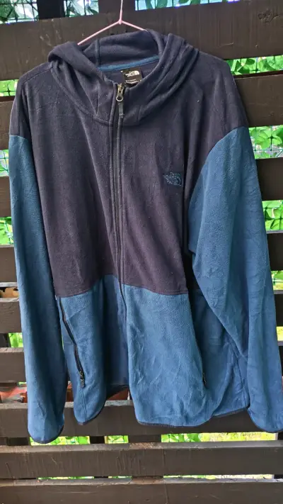 Polar con capucha The North Face azul y negro - miniatura 1