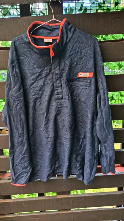 Polerón Columbia Fleece Azul con Detalles Naranjas - miniatura 1