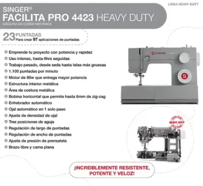 Máquina de Coser Singer Facilita Pro 4423 - miniatura 2