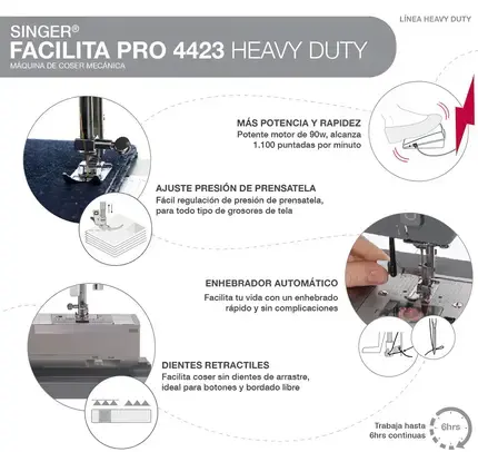 Máquina de Coser Singer Facilita Pro 4423 - 4