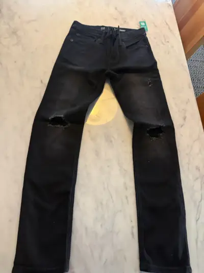 Jeans negros para niños GAP Skinny - miniatura 1