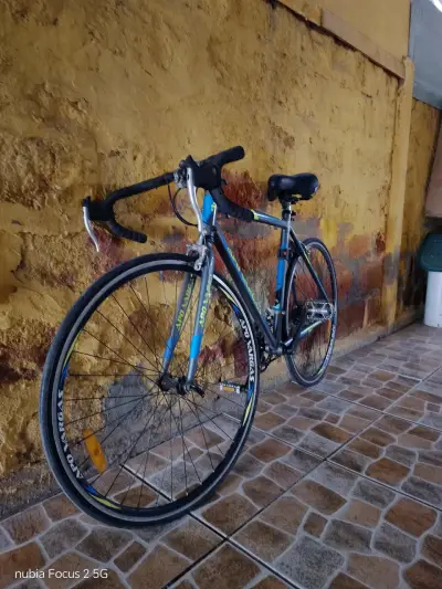 Bicicleta pistera azul - miniatura 5