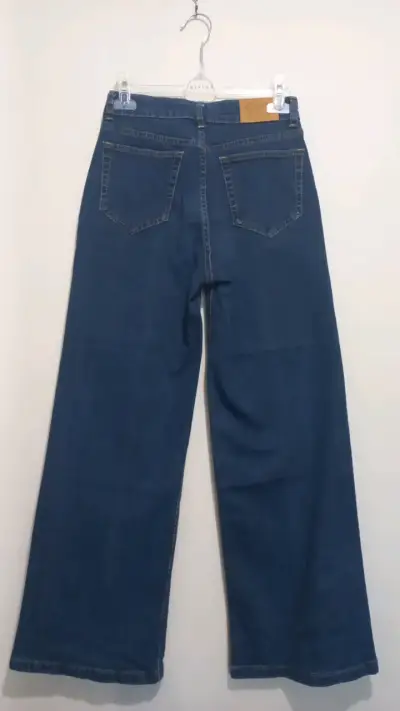 Jeans recto azul oscuro para niña - miniatura 2
