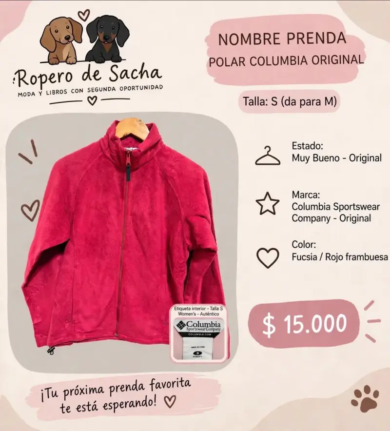 Polar Columbia original rojo talla
