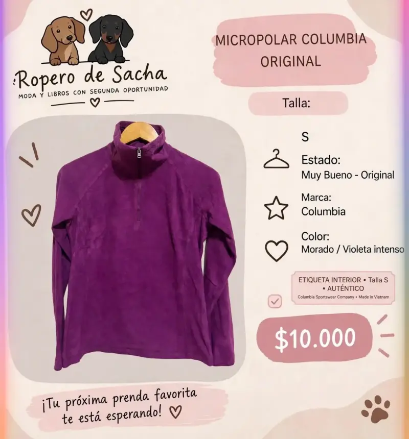 Micropolar Columbia morado talla S