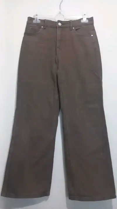 Pantalón cafe de corte recto para niña - miniatura 1
