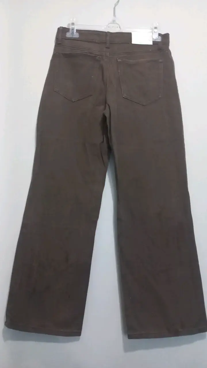 Pantalón cafe de corte recto para niña - 2