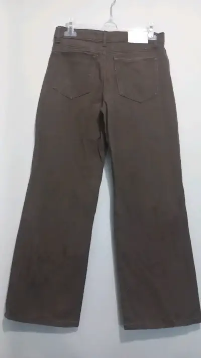 Pantalón cafe de corte recto para niña - miniatura 2