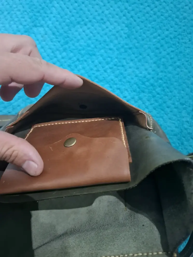 Bolso bandolera de cuero vintage - 6