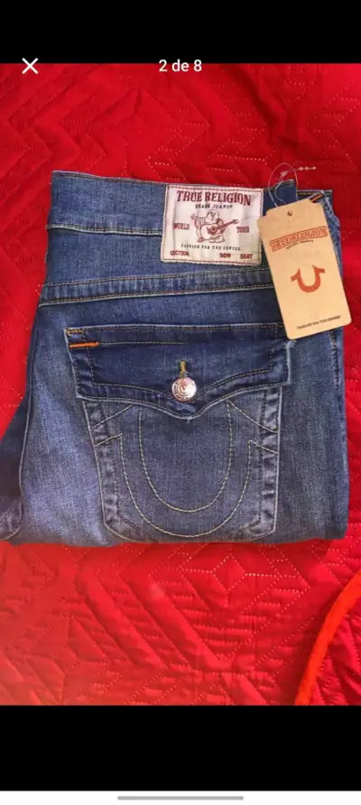 Jeans True Religion azul con etiqueta - miniatura 1