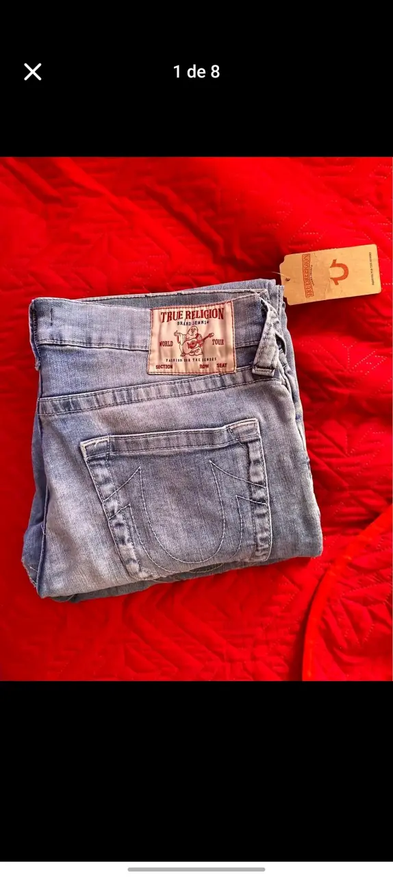 Jeans True Religion azul con etiqueta - 2