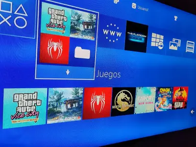 Consola PlayStation 4 hen con control y juegos - miniatura 4