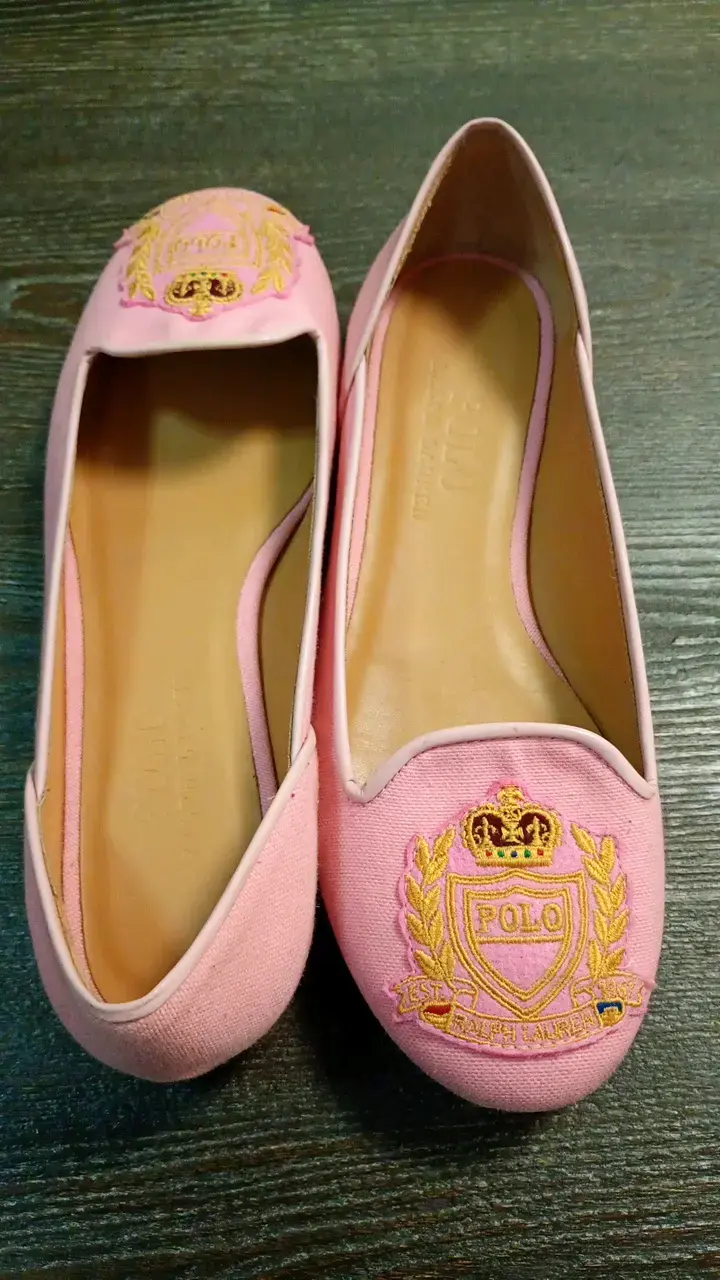 Zapatos planos rosa Polo con bordado talla 36 - 2
