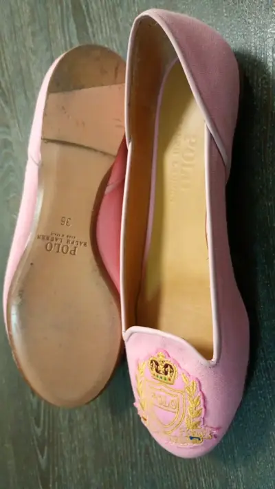 Zapatos planos rosa Polo con bordado talla 36 - miniatura 3
