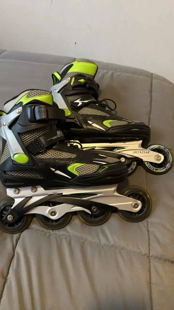 Patines en línea Hondar talla 39 negro y verde - 1