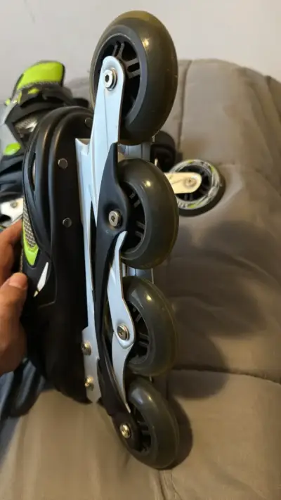 Patines en línea Hondar talla 39 negro y verde - miniatura 3