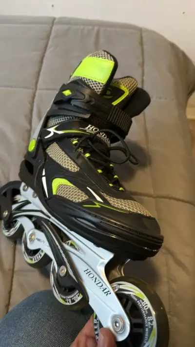 Patines en línea Hondar talla 39 negro y verde - miniatura 5