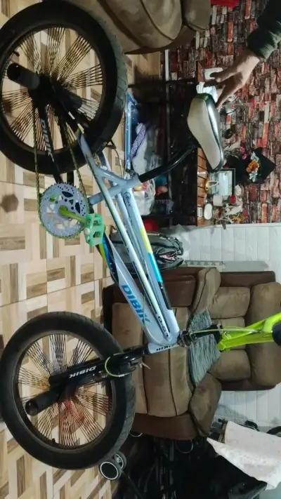 Bicicleta BMX verde y blanca en buen estado - miniatura 4