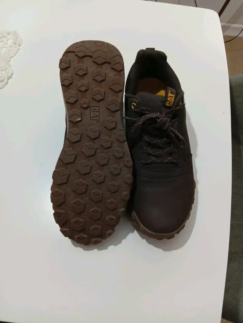 Zapatos de cuero marrón CAT para hombre - 4