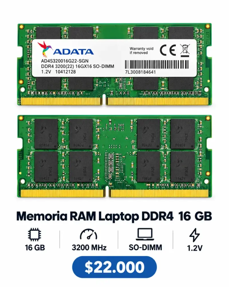 RAM ADATA 16 GB DDR4 3200 MHz notebook USADA