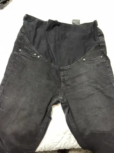 Jeans maternales negros cómodos - miniatura 1