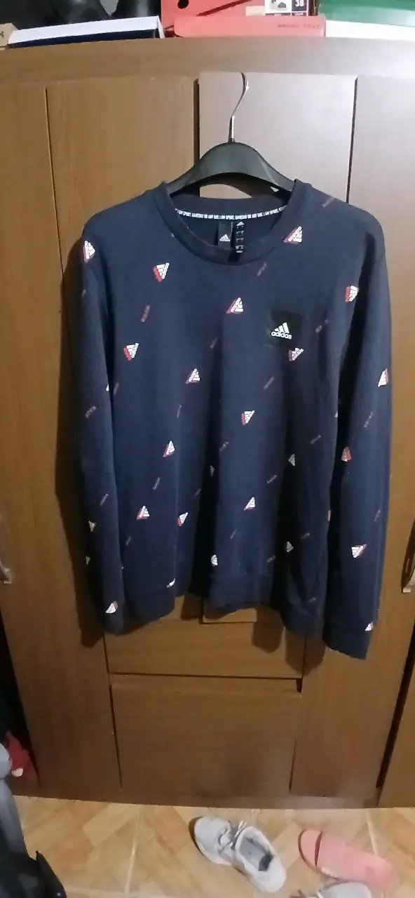 Polerón azul con estampado Adidas - 1