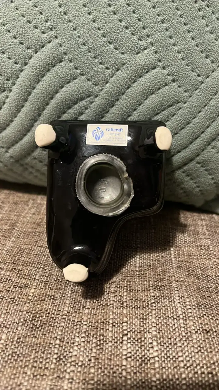 Mini piano de cerámica decorativo/salero negro - 5