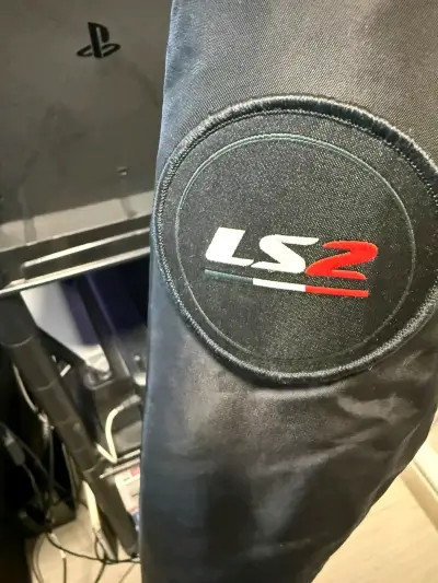 Chaqueta bomber negra LS2 con detalles naranjas - miniatura 5