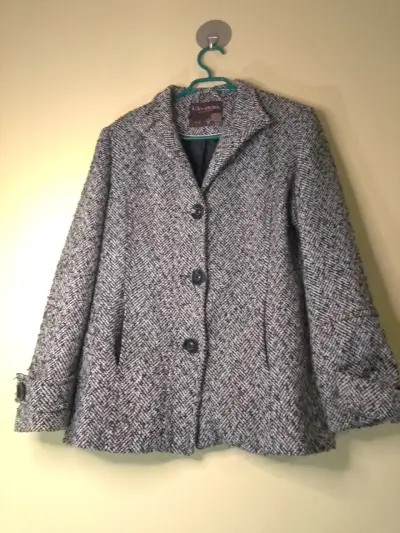 Abrigo de lana gris para mujer talla 46 - miniatura 1