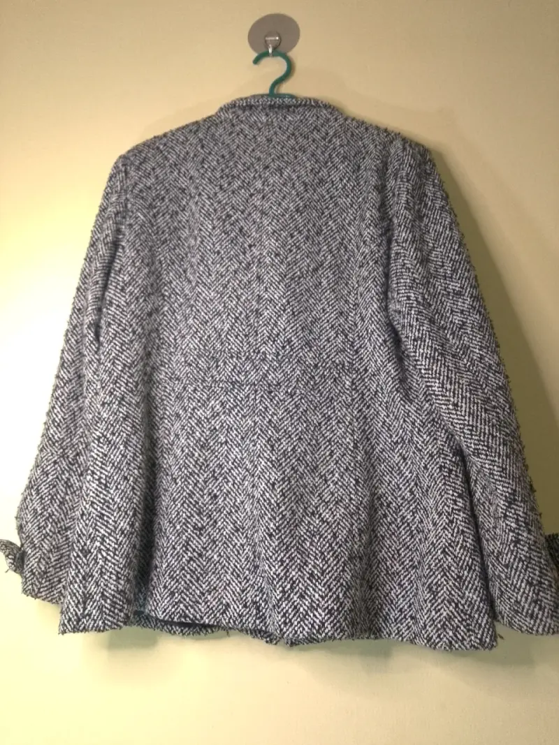 Abrigo de lana gris para mujer talla 46 - 2