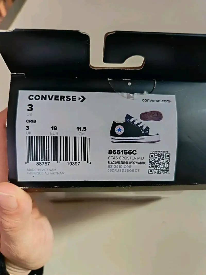 Zapatillas Converse Cribster para bebé, negras - 1