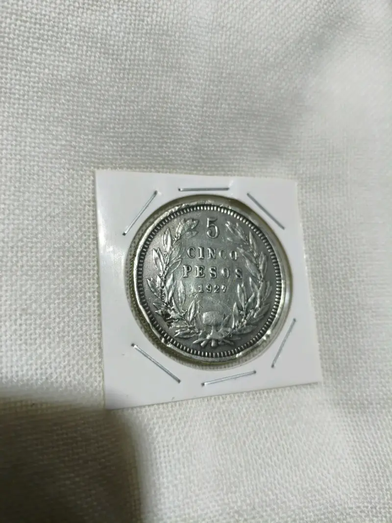 Moneda de 5 Pesos Chile 1927 - 1