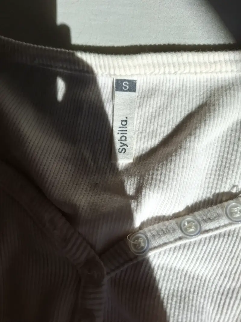 Polera manga larga blanca de algodón Sybilla - 3