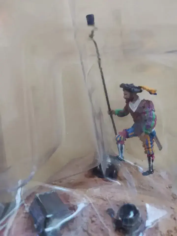 Figura De Metal Soldado Epañol Diorama Multicolor - 2