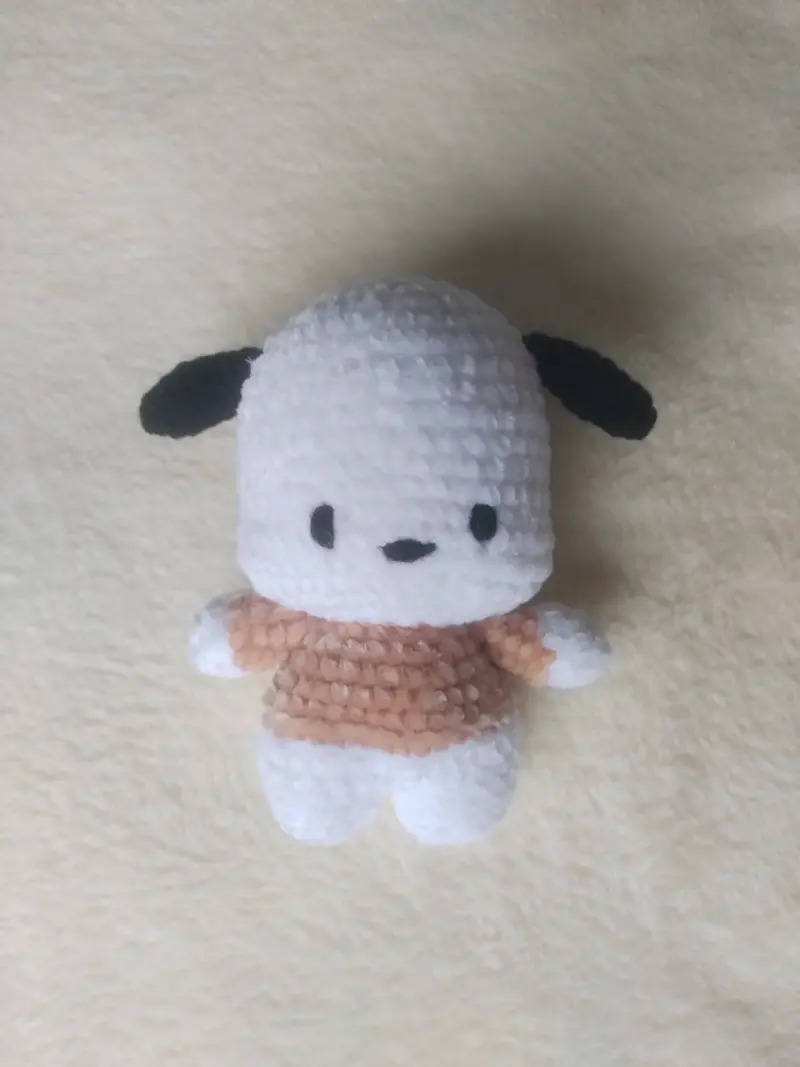 Peluche amigurumi de pochaco tejido a mano 15cm - 2